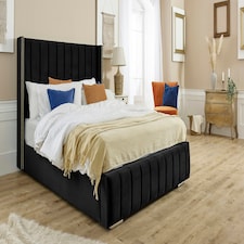 Hemmel Plush Single Bed Frame - Black
