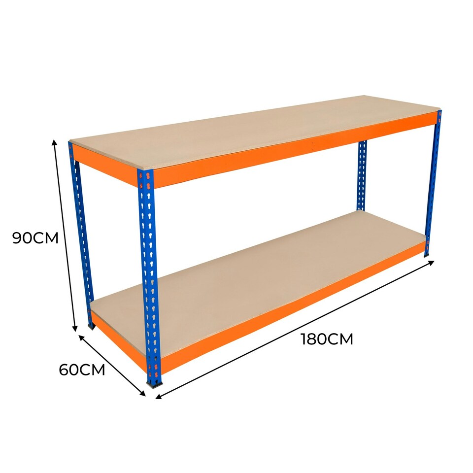 image 1 of S-Rax 2 Tier Workbench - 180cm x 60cm x 90cm Orange