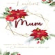 image 2 of Embellished Hand-Finished The Loveliest Mum Floral Christmas Card