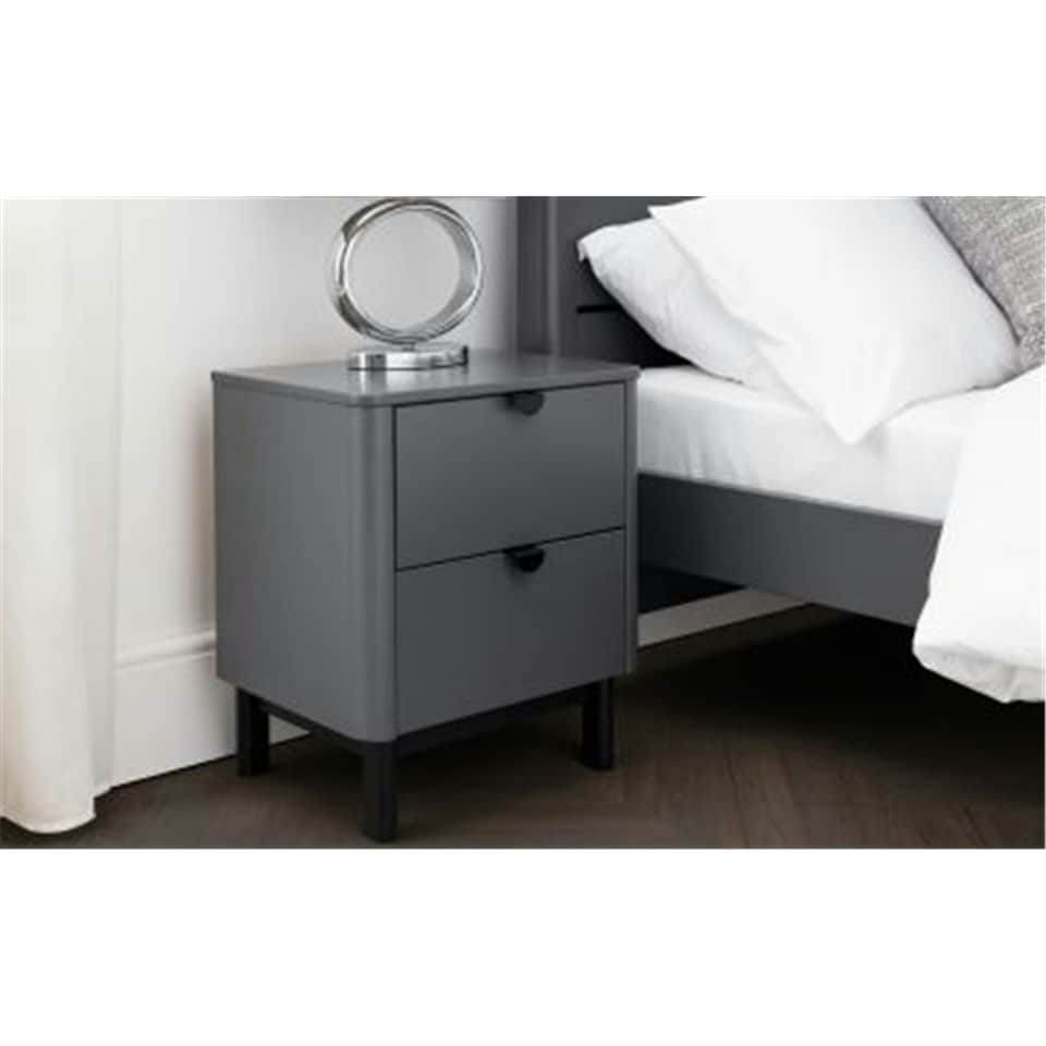 image 1 of Storm Grey Bedside Drawers - 2 Drawers