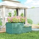 image 8 of Outsunny 2-Tier Galvanised Raised Garden Bed with Safety Edging | Green | 150L x 60W x 57Hcm