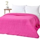 image 1 of Homescapes Cotton Quilted Reversible Bedspread Pink and Cerise - 150 x 200 cm | Pink