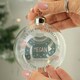 image 3 of Personalised Cosy Christmas Glass Bauble