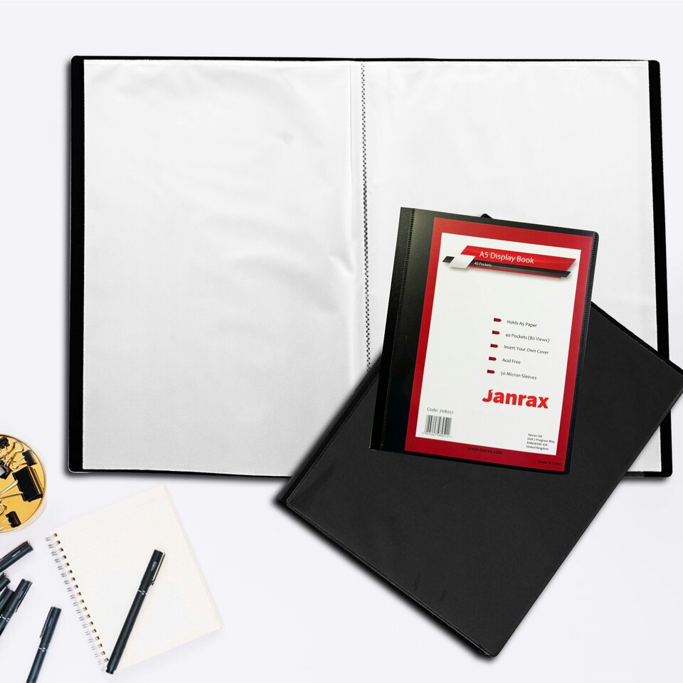 image 1 of Pack of 12 A4 Presentation Display Books 40 Pockets (80 Views) by Janrax
