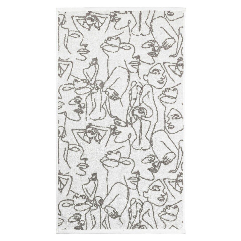 image 1 of furn. Everybody Jacquard Bath Towel Grey