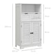 image 5 of kleankin Bathroom Cabinet with Drawers, Bathroom Storage Cabinet with Louvred Doors, Open Compartment and Adjustable Shelf for Washroom, White