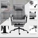 image 7 of Vinsetto Office Chair with 6-point Vibration Massage and Heat, Computer Chair with Adjustable Height, Head Pillow, Footrest for Home, Grey