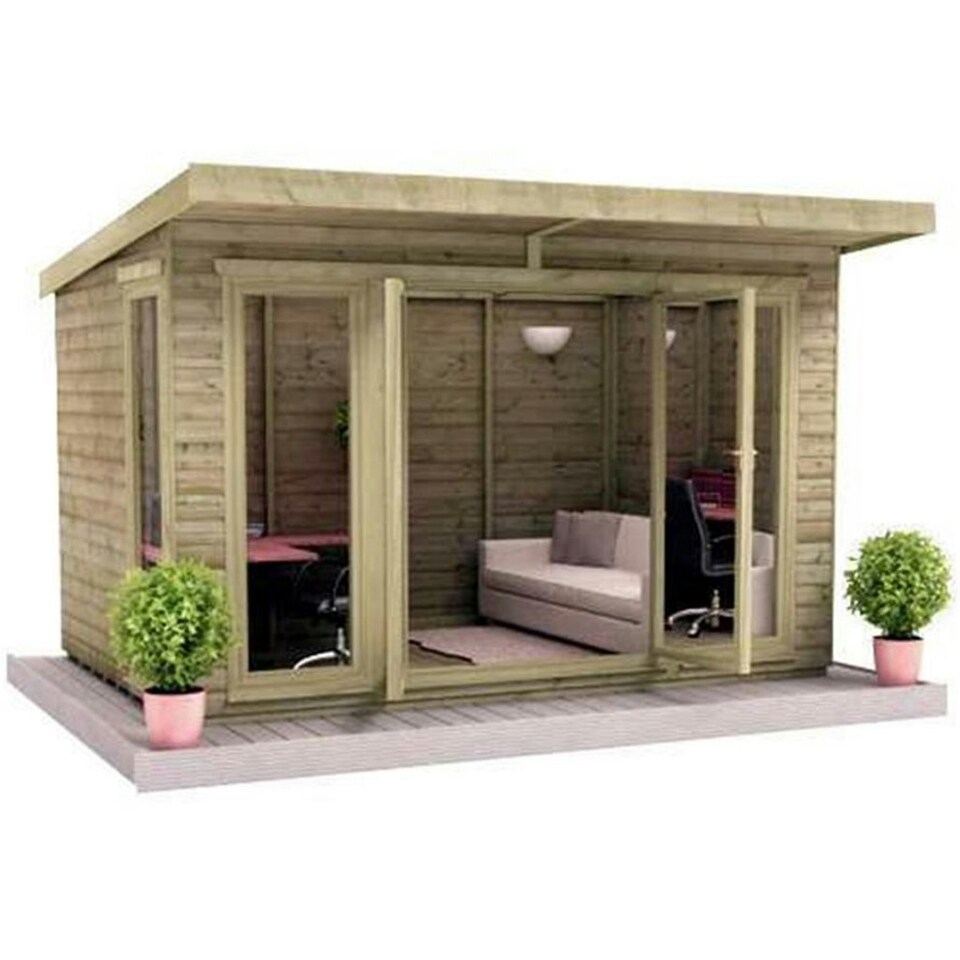 image 1 of 12ft x 8ft (3.65m x 2.43m) Wooden Garden Room 16mm Tongue and Groove (16mm Tongue and Groove Floor and Roof) (12 x 8) (12x8)