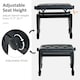 image 3 of HOMCOM Faux Leather Piano Stool Height Adjustable Seat Keyboard Bench Black