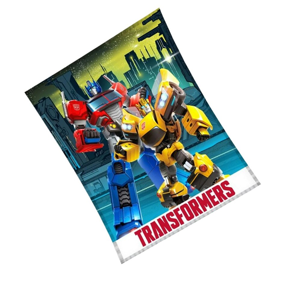 image 1 of Transformers Fleece Characters Blanket - Multicoloured - One Size Multi