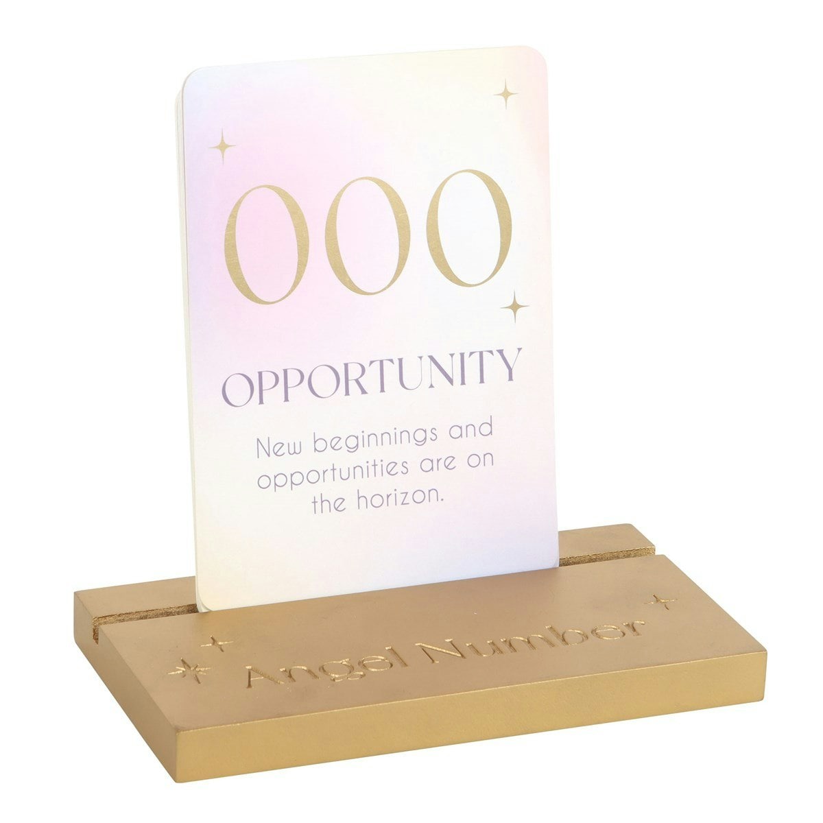 Something Different Angel Affirmation Number Cards With Stand - White/Brown - One Size