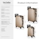 image 6 of Suitcase Set - 3 hard-shell suitcases with telescopic handle, swivel wheels | Cream | champagne | 1