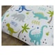 image 3 of Rapport Roarsome Dinosaur Duvet Cover Set - White/Green/Blue - Single White | Single