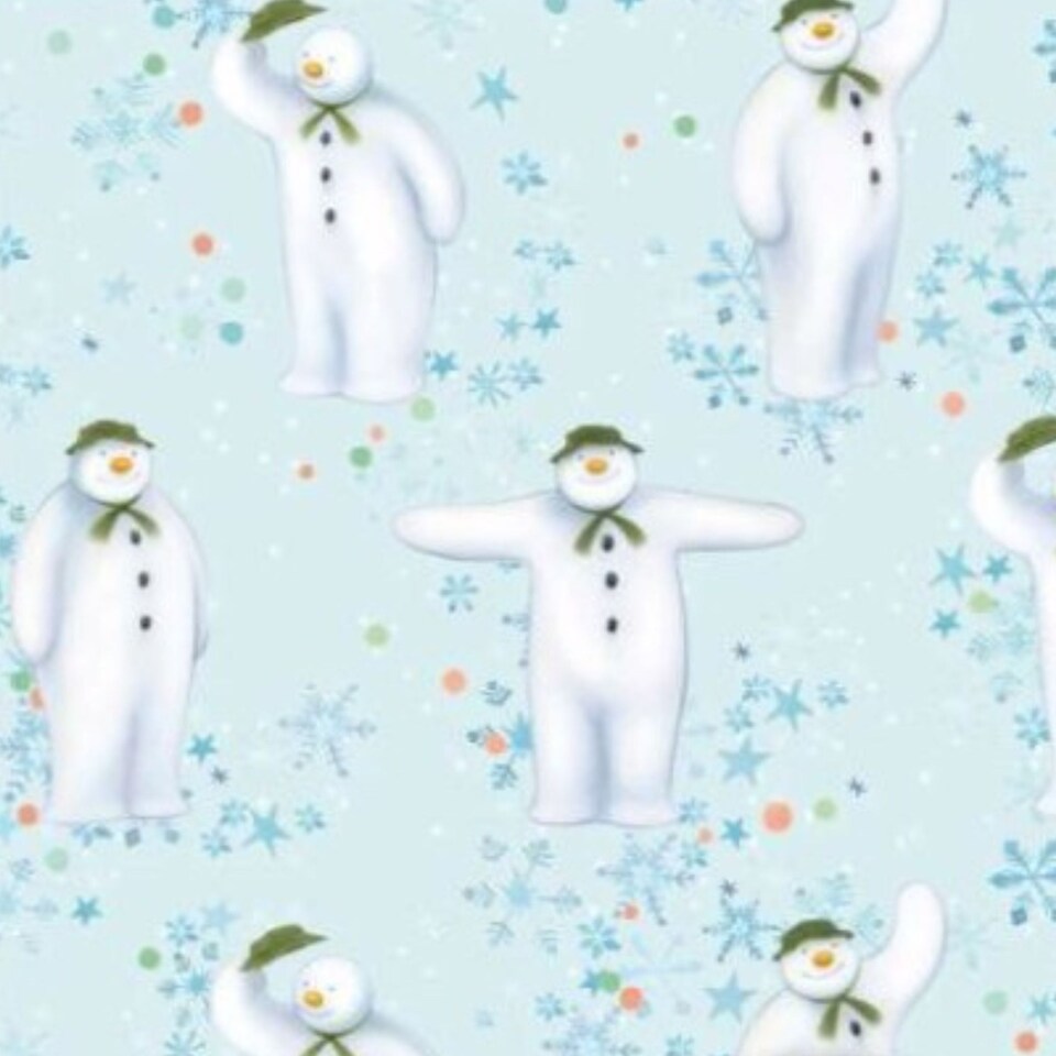 image 1 of The Snowman Christmas 4 Sheets & 4 Tags Gift Wrap
