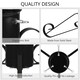 image 4 of Holly International Traditional Metal Scroll Leg Christmas Tree Stand for Real Trees to 2m - Black