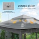 image 4 of Outsunny 3 x 3m Pop Up Gazebo, Doubleroof Garden Tent with Netting and Carry Bag, Party Event Shelter for Outdoor Patio, Dark Grey