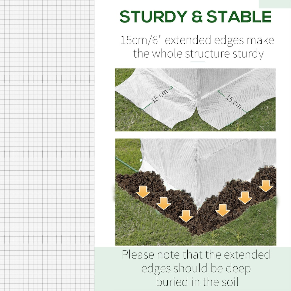 image 1 of Outsunny 6x3x2m Greenhouse Replacement Cover for Tunnel Greenhouse
