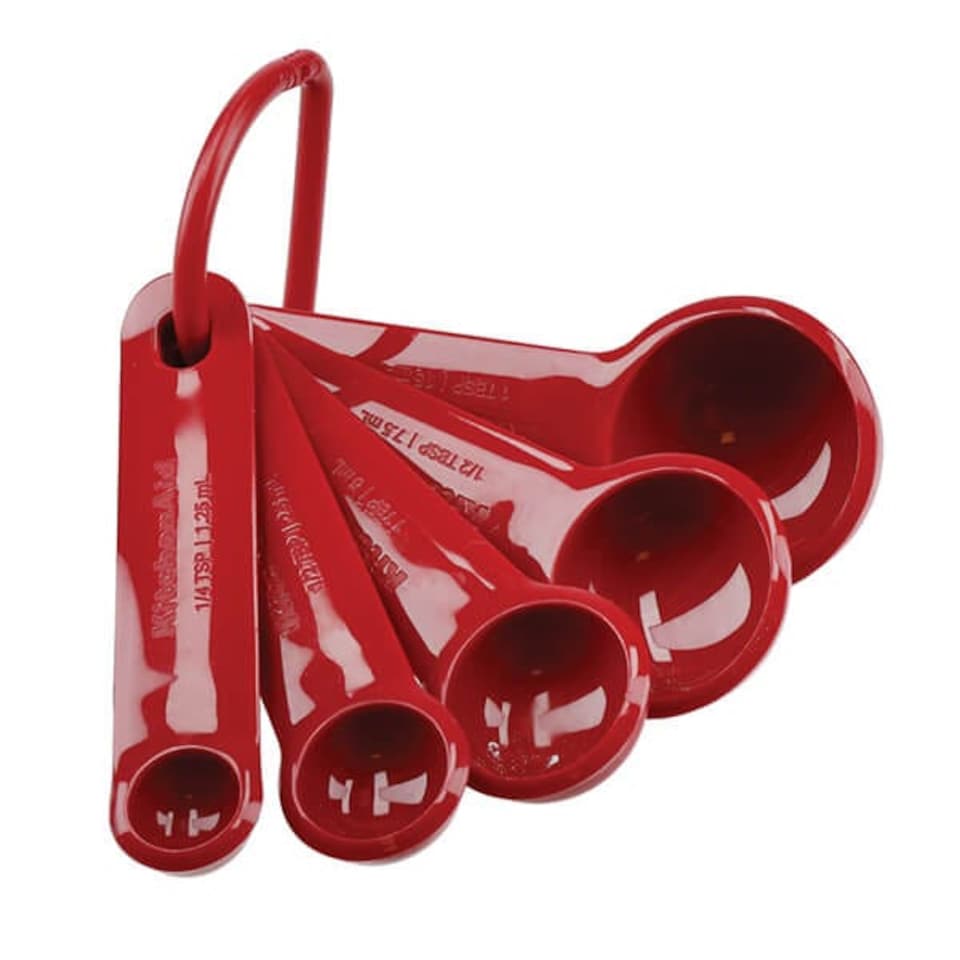image 1 of KitchenAid 5-Piece Measuring Spoon Set Empire Red