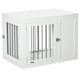 image 1 of PawHut Furniture-Style Dog Crate End Table w/ 2 Doors, for Medium Dogs