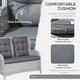 image 4 of Outsunny 4 PCs Outdoor Rattan Sofa Set, Wicker Sectional Sofa Set Mixed Grey