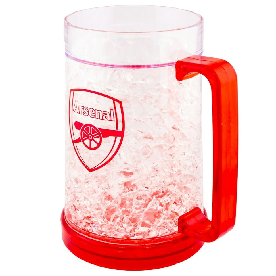 image 1 of Arsenal FC Crest Freezer Tankard - Red/Clear - One Size