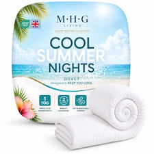 Premium 1 Tog Summer Duvet Quilt - Lightweight Striped Microfibre, Breathable & Hypoallergenic - King