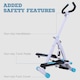 image 8 of HOMCOM Foldable Stepper Adjustable Step Machine with Handlebar LCD Display, White