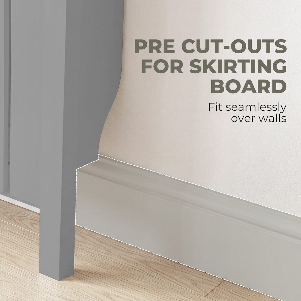 image 1 of HOMCOM Radiator Cover with Drawer and Vertical Slats Grey