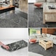 image 5 of NOVECRAFTO Black Self Adhesive Vinyl Floor Tiles - 12”x24” (30.48x60.96cm) - Large Peel & Stick Waterproof Marble Effect Flooring - Pack of Tiles Black | 3.71 sqm