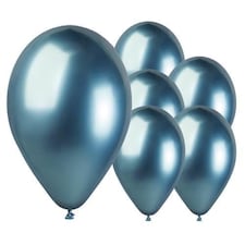 Shiny Blue Bio Latex Balloons 33cm / 13 in - Pack of 6