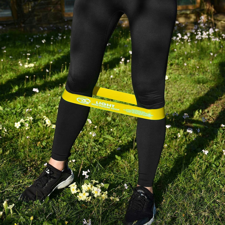 image 1 of Fitness Mad Mini Power Loop Resistance Band - Yellow - XL