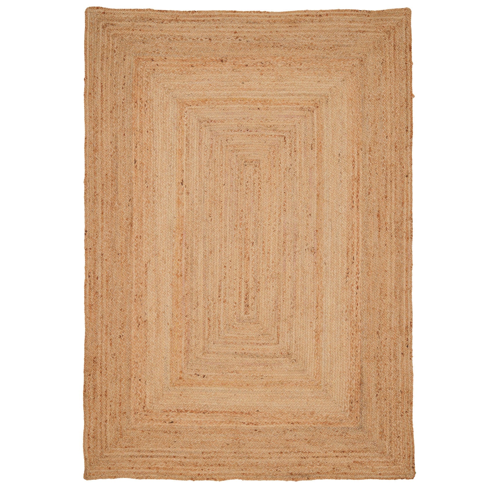 KUKOON Classic Natural Handwoven Braided Jute Fireside Living Area Rug 190cm x 280cm