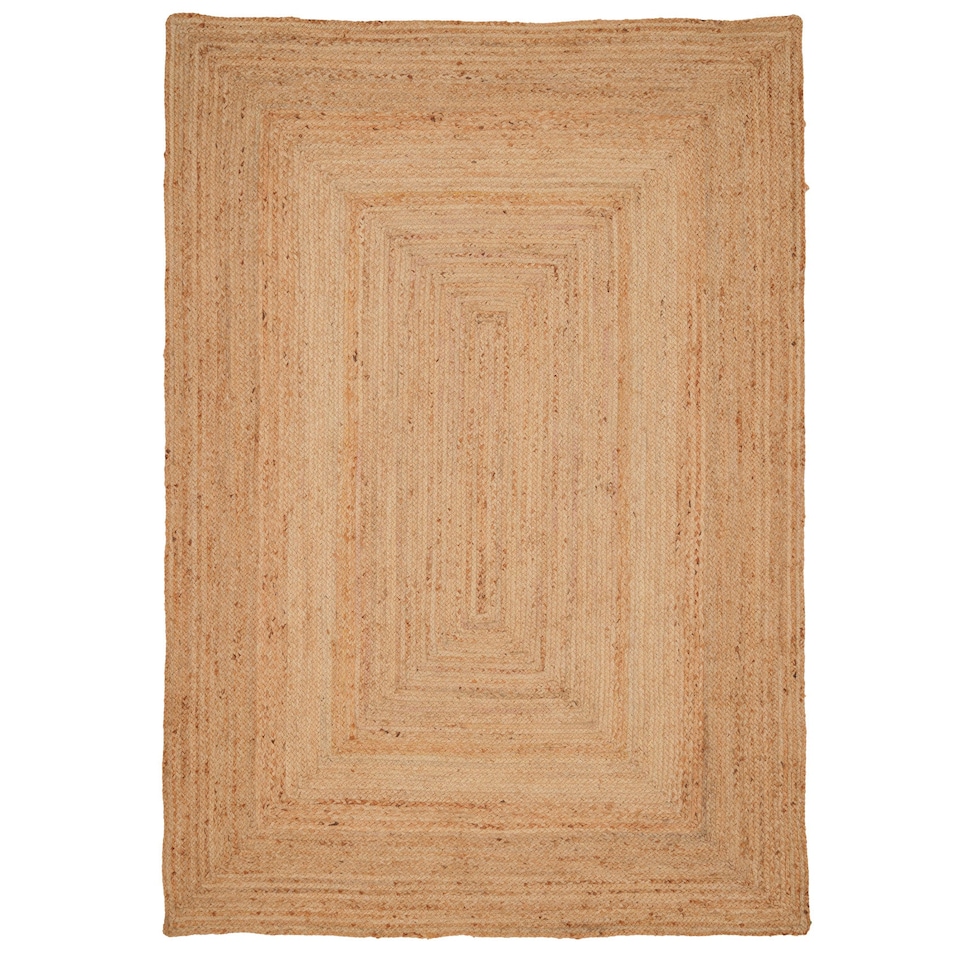 image 1 of KUKOON Classic Natural Handwoven Braided Jute Fireside Living Area Rug 190cm x 280cm