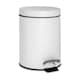 image 1 of Harbour Housewares Round Bathroom Pedal Bin - 3 Litre - White