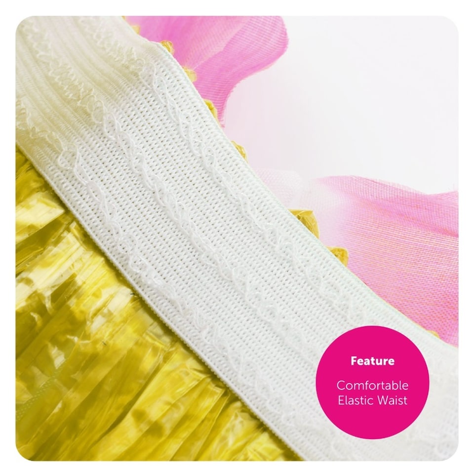 image 1 of 80cm Hawaiian Long Yellow Hula Skirt & Lei | Yellow | 6