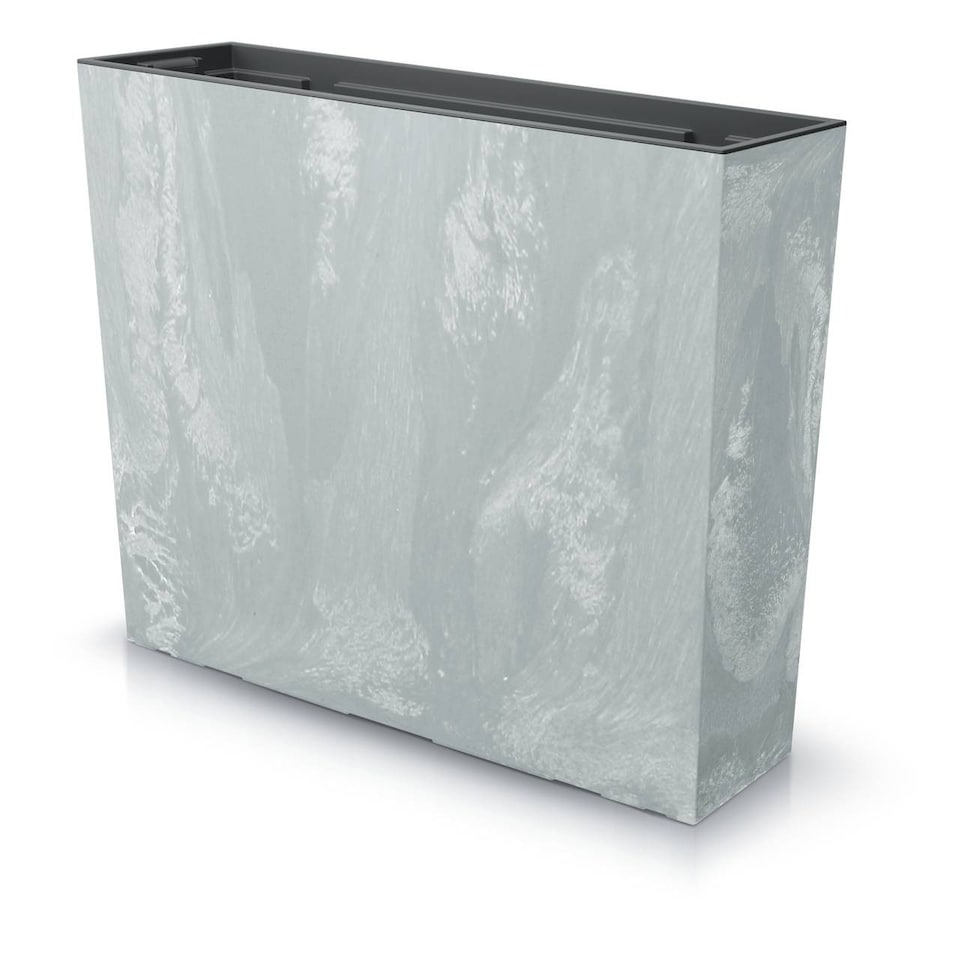 Urbi 60cm Case Tall Concrete Effect Plastic Flower Pot | Black | 123