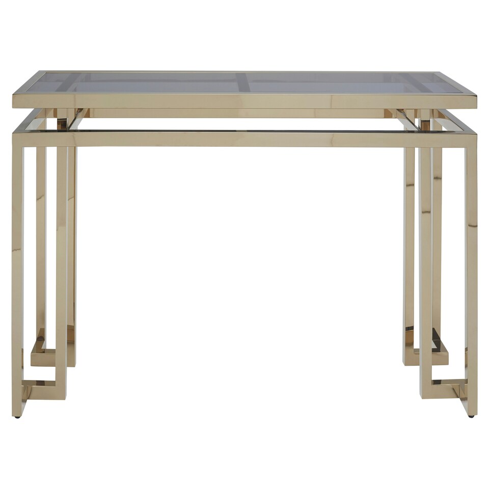 image 1 of Interiors by Premier Stylish Console Table, Ample Storage Console Table For Livingroom, Durable Hallway Table For Balcony Gold