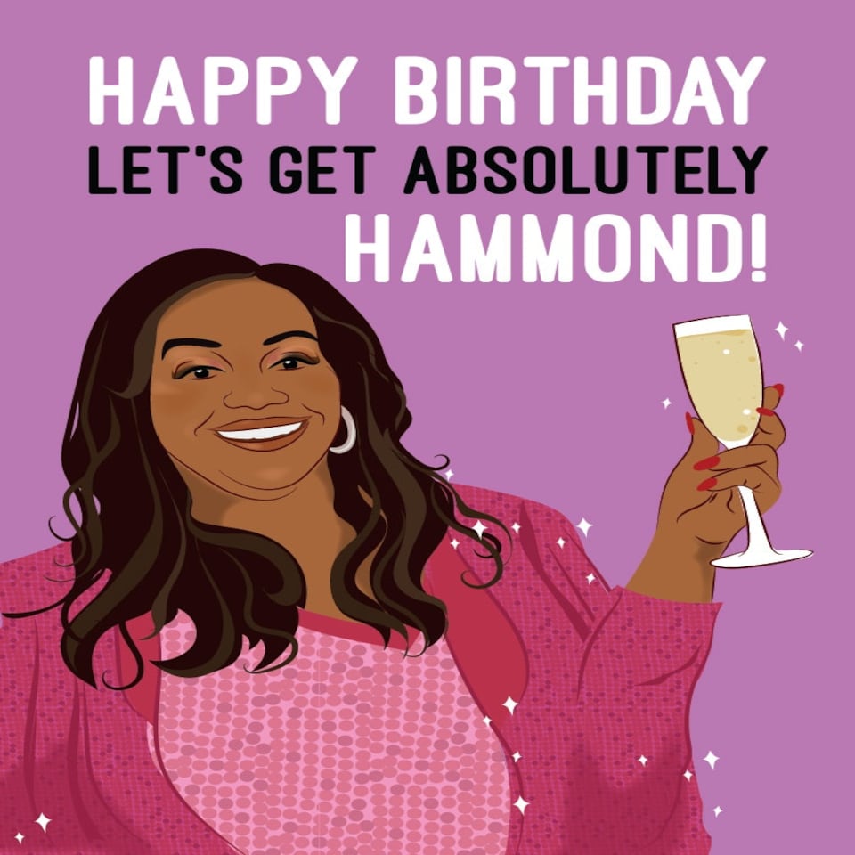 image 1 of Let's Get Absolutely Hammond! - Funny Alison Hammond Birthday Card