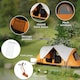 image 8 of Outsunny 2 Room Camping Tent with Waterproof Rainfly & Screen Panels Dark Green