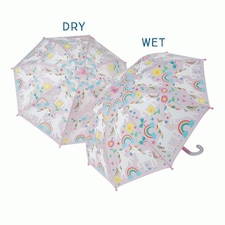 Floss & Rock Kids Umbrella Colour Changing - Rainbow Unicorn | Pink