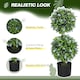 image 3 of HOMCOM Set of 2 Potted Artificial Plants with Lavender Flowers, Blue