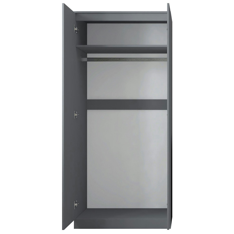 image 1 of FWStyle Stora 2 Door Wardrobe - Matt Dark Grey Grey
