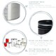 image 2 of Harbour Housewares 5 Piece Black Round Metal Kitchen Canisters Set Utility Storage Utility Containers Storage Box Storage Container