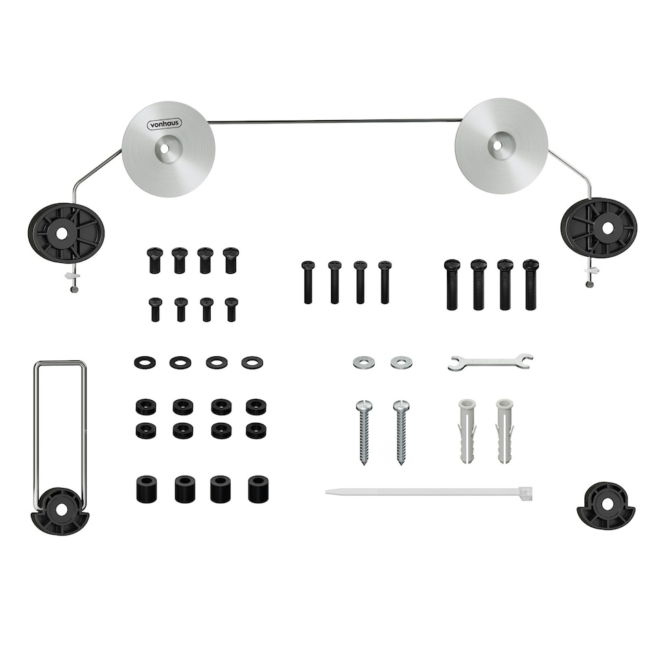 image 1 of VonHaus Picture Frame TV Wall Bracket for 37-75" Screens, 55kg Capacity