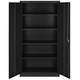 image 5 of Filing Cabinet Set of 4 - 5 height-adjustable shelves, lockable doors Black