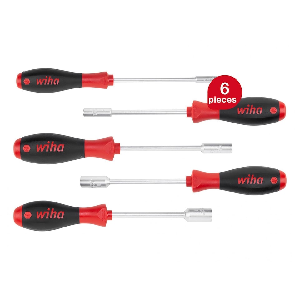 Wiha Softfinish Hex Nut Driver Set, 5 Piece | Multi | Multi Colour ...