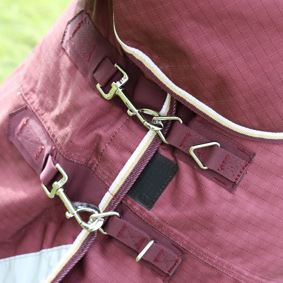 image 1 of Highlander Plus Combo Neck 100g Horse Turnout Rug | Brown | Maroon | 6Ft | 1