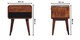 image 9 of Artisan Furniture Solid Wood Curve Open Slot Chestnut Bedside, 1 drawer & 1 Shelf, Brown