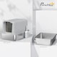 image 7 of PawHut Stainless Steel Cat Litter Box with Removable Lid, Scoop Grey | One Size
