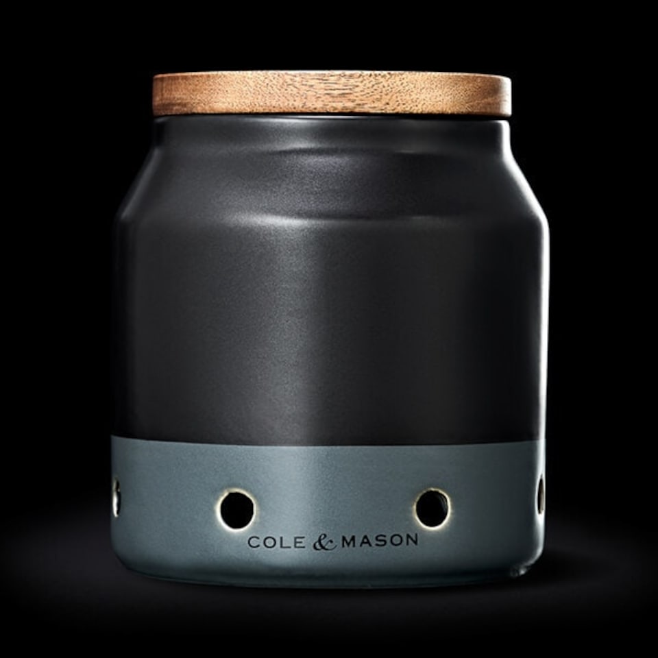 image 1 of Cole & Mason Elmdon Ceramic Garlic Keeper Black